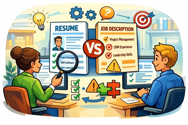 job description e resume