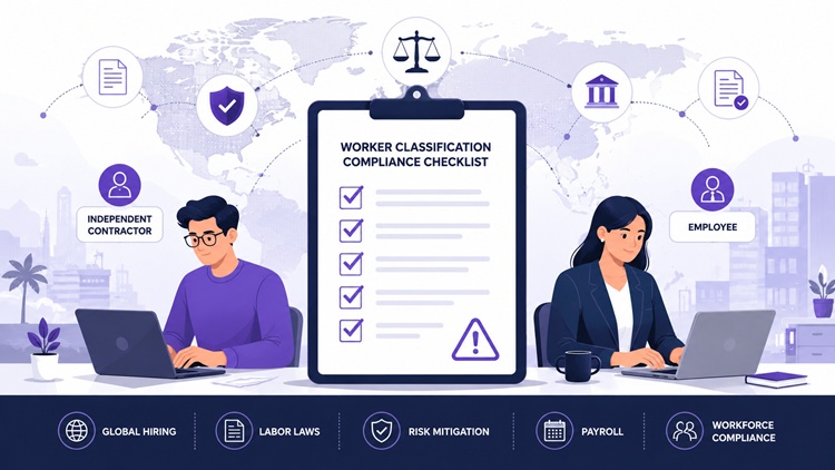 Contractor misclassification compliance checklist for global hiring and worker classification
